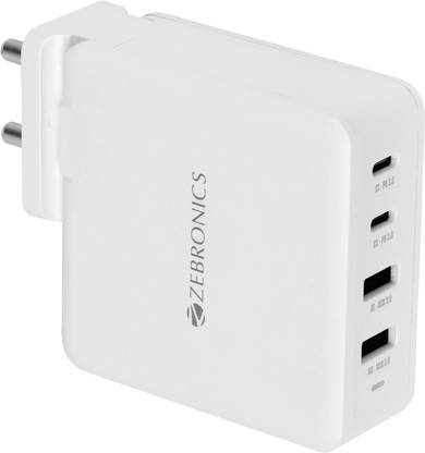 ZEBRONICS 100 W GaN 5 A Wall Charger for Mobile