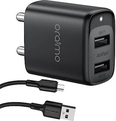 ORAIMO 12 W Quick Charge 2.4 A Wall Charger for Mobile with Detachable Cable