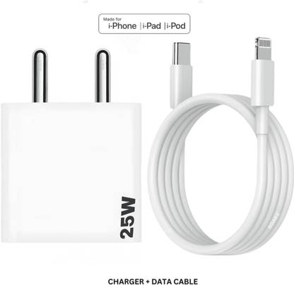 RoarX 25 W PD 3 A Wall Charger for Mobile with Detachable Cable