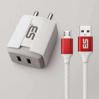 SB 12 W 3.4 A Wall Charger for Mobile with Detachable Cable
