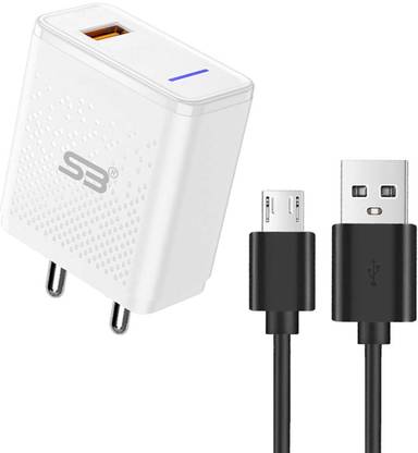 SB 18 W Quick Charge 3.1 A Wall Charger for Mobile with Detachable Cable