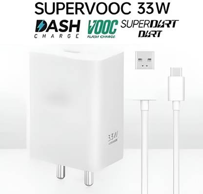 zingzone 33 W SuperVOOC 6 A Wall Charger for Mobile with Detachable Cable