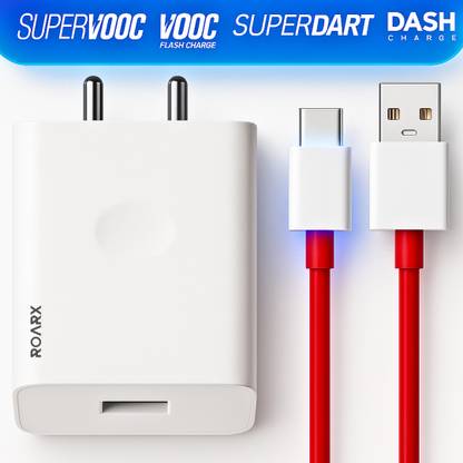 RoarX 33 W SuperVOOC 6 A Wall Charger for Mobile with Detachable Cable