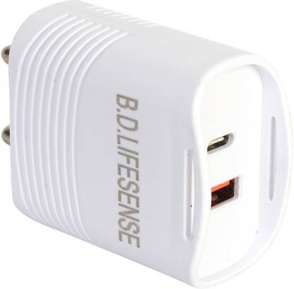 B D LIFESENSE 2.4 A Wall Charger for iPod with Detachable Cable