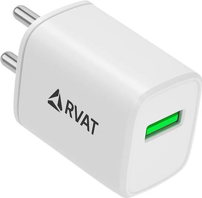 RVAT 18 W Qualcomm 3.0 3.1 A Wall Charger for Mobile with Detachable Cable
