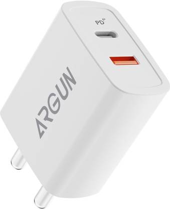 ARGUN 80 W Supercharge 3 A Dual Port Mobile Charger with Detachable Cable