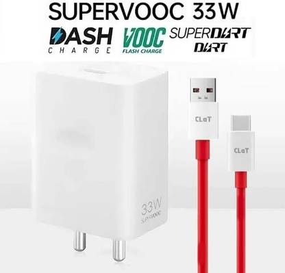 CLAT 33 W SuperVOOC 4 A Wall Charger for Mobile with Detachable Cable