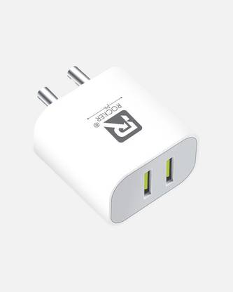 Rocker Quick Charge Dual Port Mobile Charger with Detachable Cable