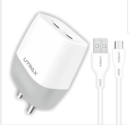 UTRAX 12 W 3 A Multi-pin Wall Charger for Mobile with Detachable Cable
