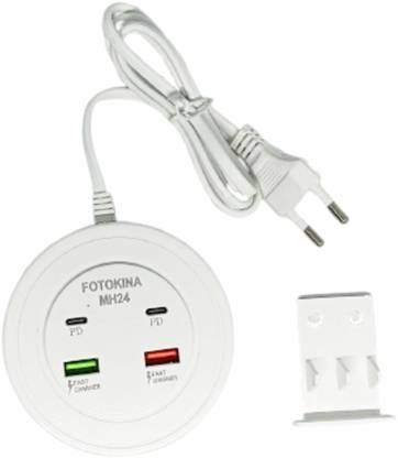 fotokina 66 W PD 3.4 A Multi-pin Wall Charger for Mobile with Detachable Cable