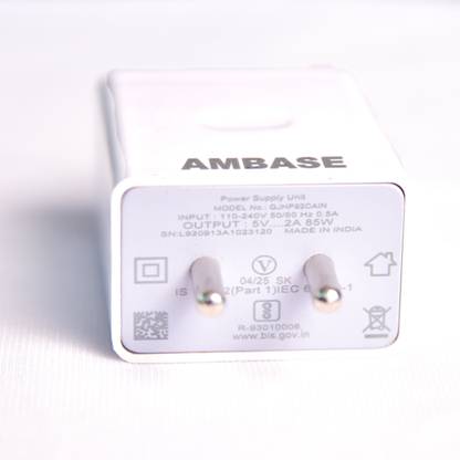 AMBASE 85 W SuperVOOC 2 A Wall Charger for Mobile