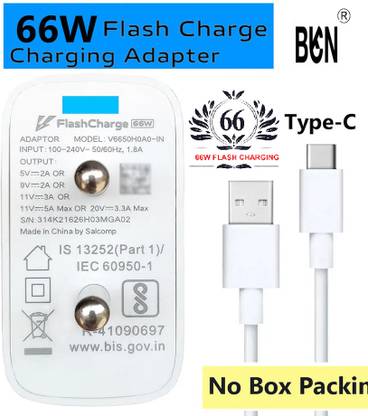 BKN 66 W Quick Charge Wall Charger for Mobile with Detachable Cable