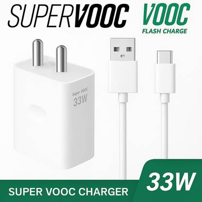 CLAT 33 W VOOC 6 A Wall Charger for Mobile with Detachable Cable