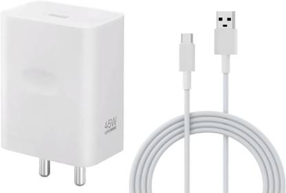 OPPO 45 W SuperVOOC 4 A Wall Charger for Mobile with Detachable Cable  (White, Cable Included)