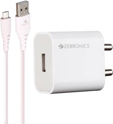 ZEBRONICS GaN 2.4 A Single Port Mobile Charger with Detachable Cable