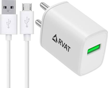 RVAT 18 W Quick Charge 3.1 A Wall Charger for Mobile with Detachable Cable