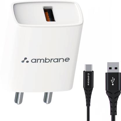 Ambrane 25 W 3 A Wall Charger for Mobile with Detachable Cable