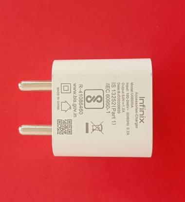 Infinix Quick Charge 1.2 A Wireless Mobile Charger with Detachable Cable