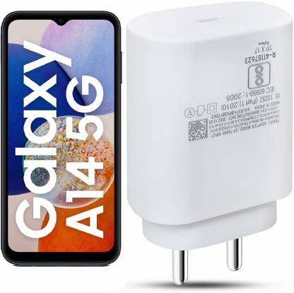 Zybux Original 25W USB-C Samsung Galaxy A14 5G Mobile Super Fast PD Charger Adapter Charging Pad