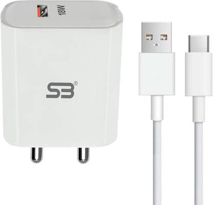 SB 18 W Quick Charge 3.1 A Wall Charger for Mobile with Detachable Cable