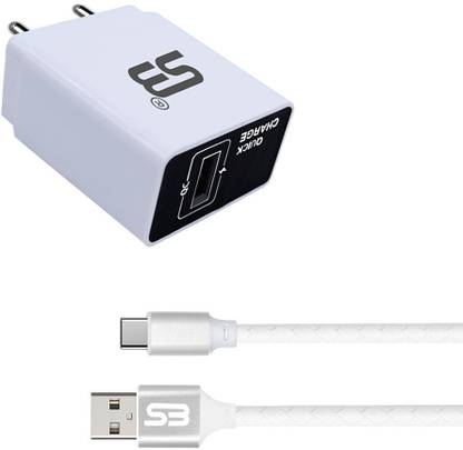 SB 18 W Quick Charge 3.4 A Wall Charger for Mobile with Detachable Cable