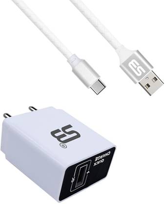 SB 18 W Quick Charge 3.4 A Wall Charger for Mobile with Detachable Cable