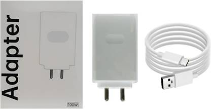 OPPO 100 W SuperVOOC 9 A Wall Charger for Mobile with Detachable Cable