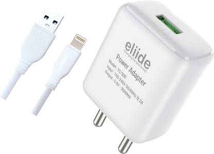 ELIIDE 15 W 3 A Wall Charger for Mobile with Detachable Cable
