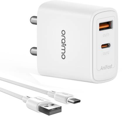 ORAIMO 33 W 3 A Wall Charger for Mobile with Detachable Cable
