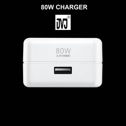 DVJ 80 W SuperVOOC Wall Charger for Mobile