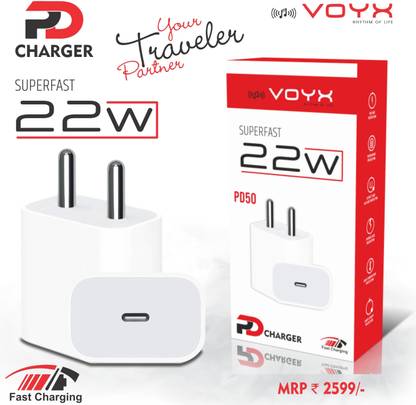 VOYX 22 W PD 3 A Wall Charger for Mobile