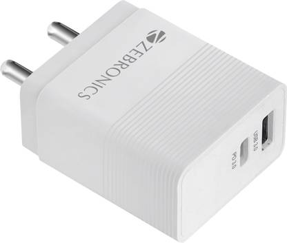 ZEBRONICS 25 W Quick Charge 3 A Wall Charger for Mobile