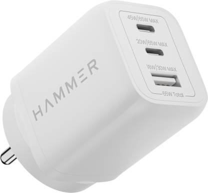 Hammer 65 W GaN 3.25 A Multi-pin Wall Charger for Mobile