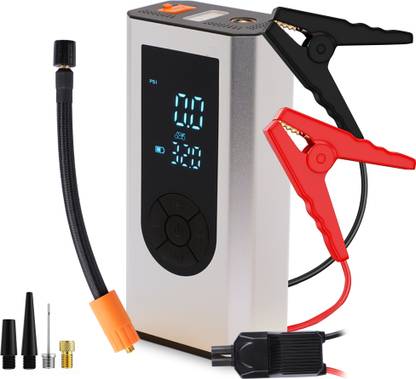Starq Smart 2-in-1 Battery Jump Starter & Tyre Inflator 160 PSI 8000 mAh | Power Bank 1 ft Battery Jumper Starter