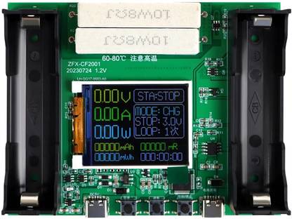 amiciSense Battery Capacity Tester for 18650 Battery Type, Detector Module with Type-C Digital Battery Tester