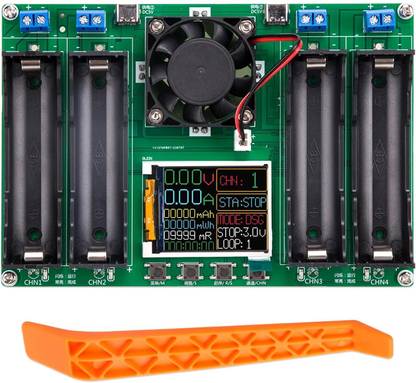 amiciSense 4-Slot Battery Capacity Tester for 18650 Battery Type,Detector Module Digital Battery Tester