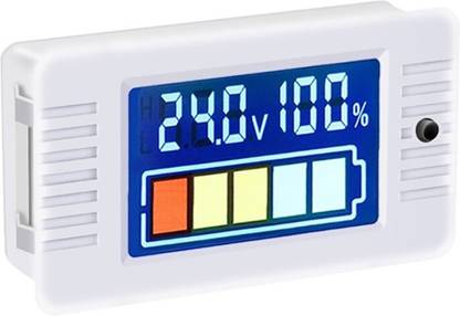 amiciSense 0-100V DC Battery Capacity Indicator Voltmeter with Color LCD Display, Backlight and Voltage Reverse Protection Digital Battery Tester