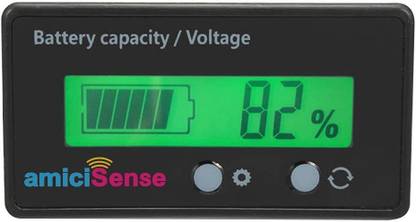 amiciSense 8~70V Lead Acid Capacity Indicator Voltmeter Monitor Display Digital Battery Tester