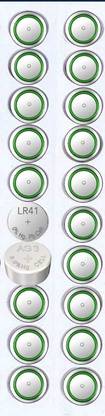 Flysmart Watch  Button Cell LR41 AG3 192 Pack of 20 Batteries  Battery