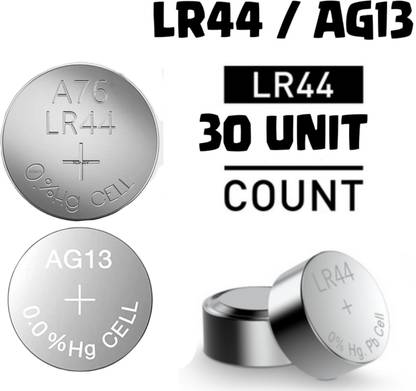 TONSY LR44 / AG13 / 357A / A76 / SR44 1.5v Button Cell  - Pack Of 30   Battery