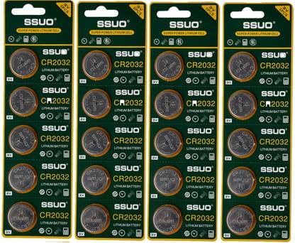 SSUO CR2032 Lithium Coin 3V, Suitable for use in CAR Key, GLUCOMETER Battery
