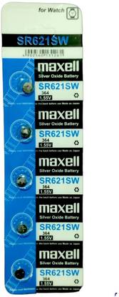 Flysmart SR621SW (364) LR621 1.55V Batteries for Wrist Watch (Pack of 5 Batteries) Battery