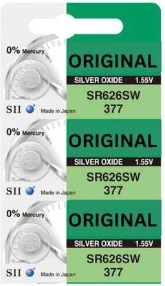 Quick Click Goods SR626SW 377 Button Cell Watch 1.55V Original Silver Oxide Power  Battery