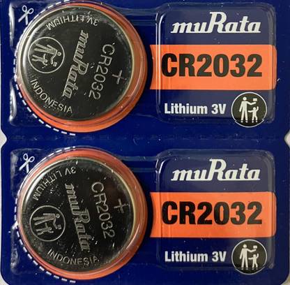 murata CR2032 coin cell battery , Pack of 2  Battery