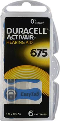 DURACELL Hearing Aid Batteries | Hearing Aid Batteries Size 675 | DU 675 Batteries  Battery