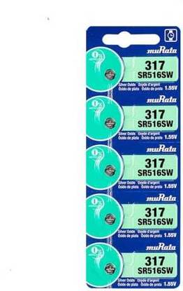 MICROUSB Murata 317 SR516SW 1.55V Silver Oxide Watch Button Cell   Battery
