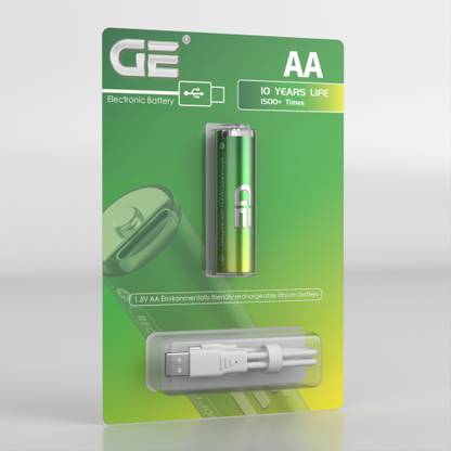 GE AA LITHIUM ION - USB-C Rechargeable   Battery