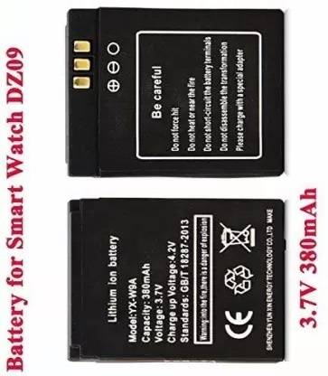 NKL Original Smartwatch  09 Certified Suitable for DZ09, V8, A1, X6 380mAh  Battery