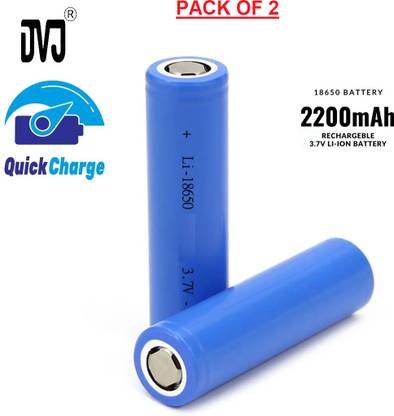 DVJ CERTIFIED 3.7V SUPER FAST 18650 rechargeable lithium-ion battery बैटरी