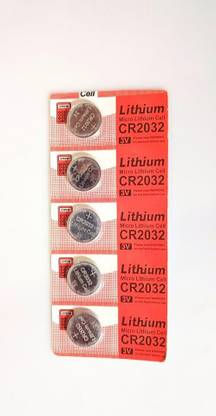 PREMBROTHERS LITHIUM CR2032 3V COIN CELL USED FOR LAPTOP,NOTEBOOK,CALCULATOR,REMOTE CONTROL & MANY 3V OPERATED DEVICES AS A DURABLE SOURCE OF POWER[1PACK OF 5 PCS]  Battery